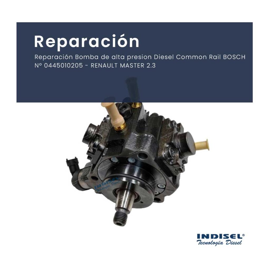 reparación bomba de alta presión diesel common rail Bosch N 0445010205 Renault Master 2.3