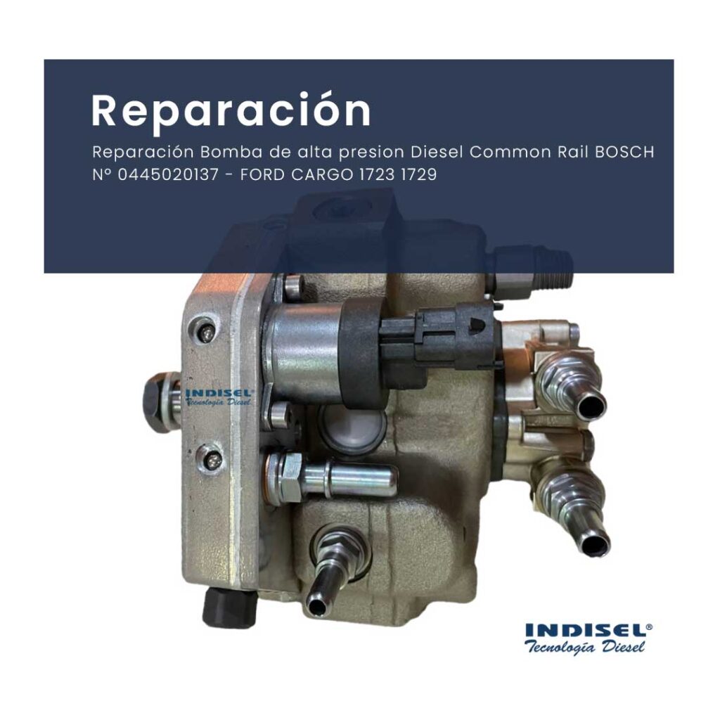 Reparación bomba de alta presión diesel common rail Bosch N 0445020137 Ford Cargo 1723 1729