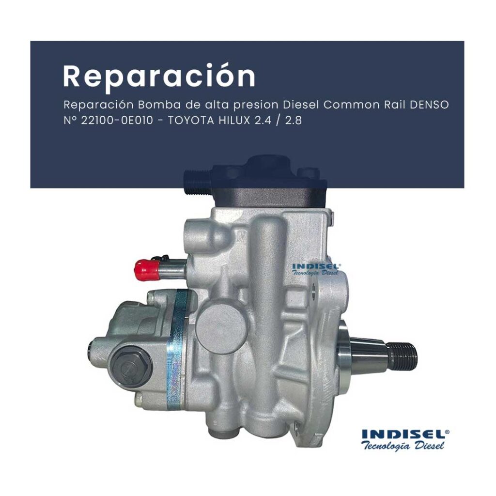 Reparación bomba de alta presión diesel common rail Denso N 22100-0E010 Toyota Hilux 2.4 2.8