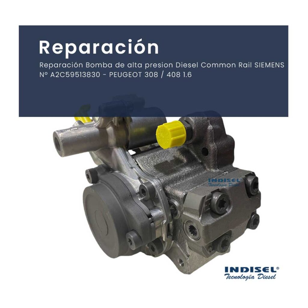Reparación bomba de alta presión diesel common rail SIEMENS N A2C59513830 PEUGEOT 308 / 408 1.6