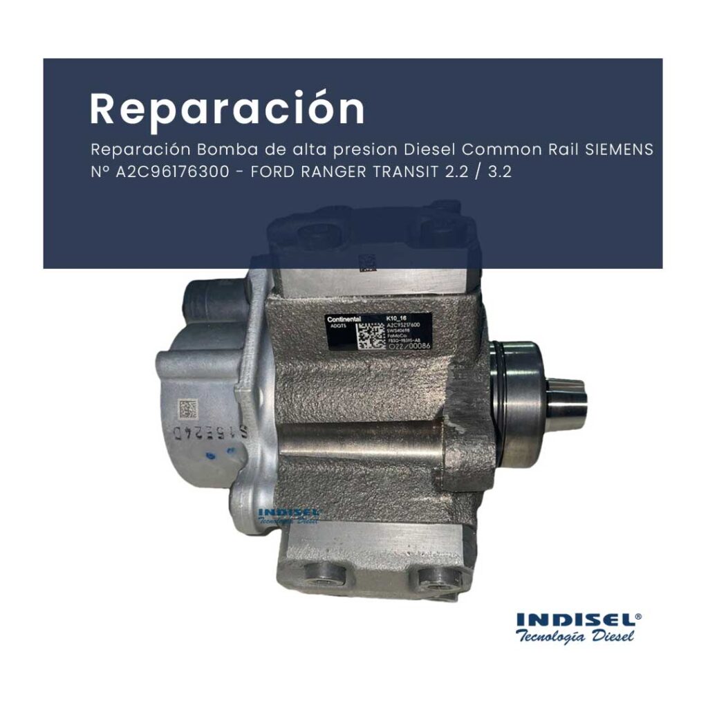 Reparación bomba de alta presión diesel common rail SIEMENS N A2C96176300 FORD RANGER TRANSIT 2.2 / 3.2