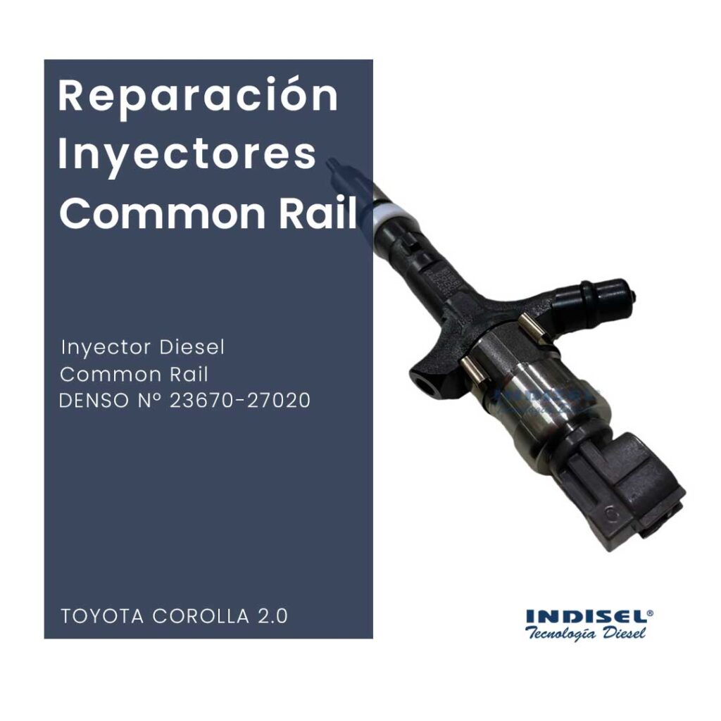 Reparaciones Inyectores Diesel Common Rail DENSO Nº 23670-27020 TOYOTA COROLLA 2.0
