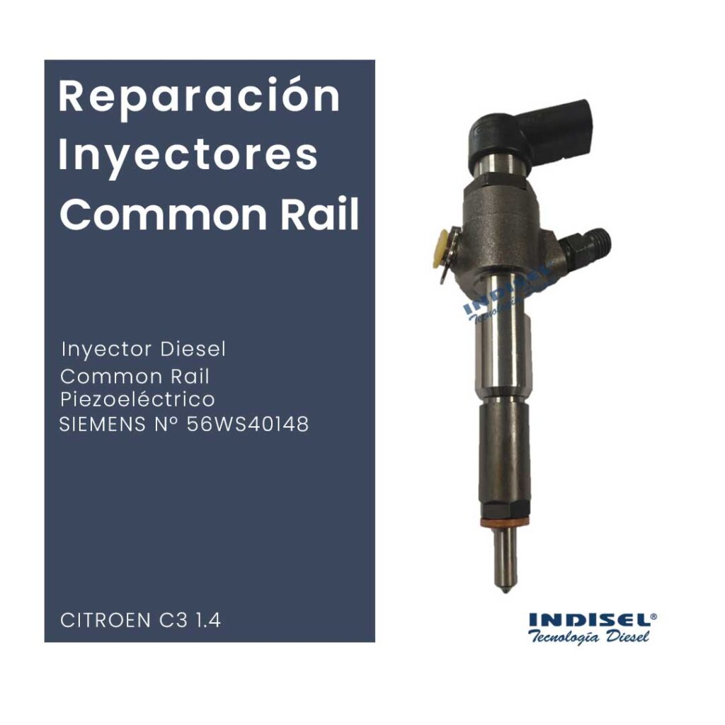 Reparaciones Inyectores Diesel Common Rail Piezoeléctrico SIEMENS Nº 56WS40148 CITROEN C3 1.4
